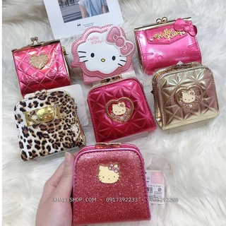 Bóp ví tiền cầm tay mini nút bật 1 ngăn hình Hello Kitty siêu xinh cho bé gái, bạn nữ (Nhật Bản)