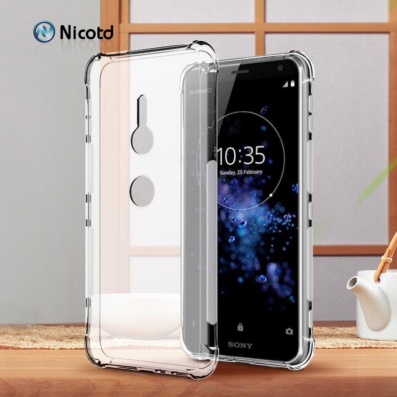 Ốp điện thoại tpu silicon trong suốt siêu mỏng cho Sony Xperia Xz3 Xz3