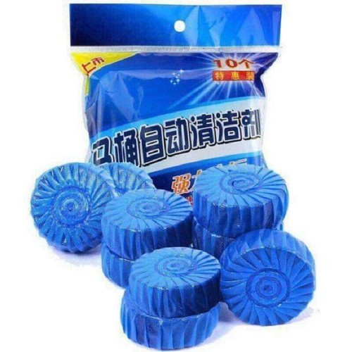 Bịch 10 viên thả bồn cầu xanh diệt vi khuẩn, khử mùi