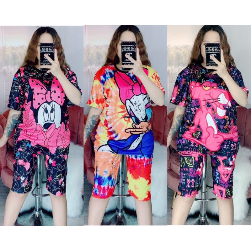 Set lửng thun lạnh 3D 4 chiều  + quần có túi