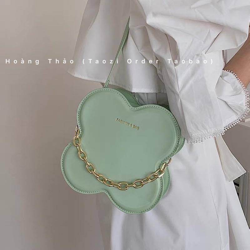 Túi mini bánh qui đeo chéo siêu hot phối xích trơn đơn giản 2022