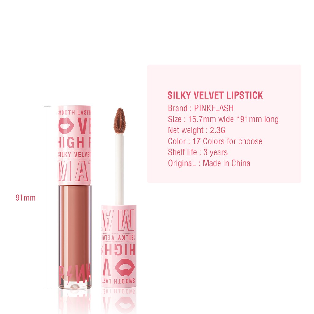 Bộ 2 Son Lì PINKFLASH Mịn Như Nhung Lụa Lên Màu Cao Lâu Trôi Không Khô | BigBuy360 - bigbuy360.vn