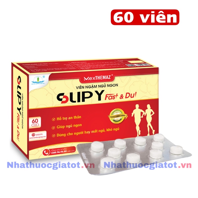 Viên Ngậm Ngủ Ngon SLIPY FAST &amp; DUL Dùng Cho Người Hay Mất Ngủ, Ngủ Không Sâu Giấc