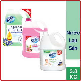 Nước Lau Sàn Sunlight 3,6KgTrắng Tinh chất thiên nhiên/ Hương Hoa Hạ &Bạc Hà