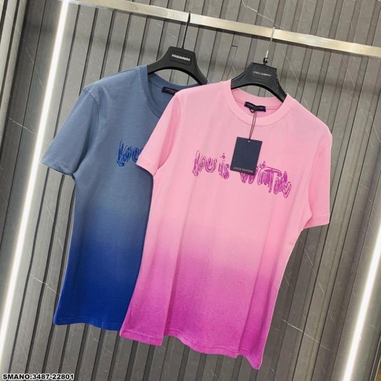 Áo Phông Unisex Loang LV Cao Cấp - Áo Thun In Chữ LV Cực Đẹp Cho Nam Nữ
