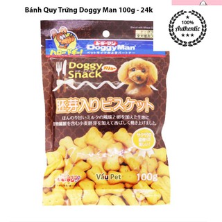 Bánh quy trứng cho chó Doggy man Snack 100g - Đồ ăn vặt, bánh thưởng cho chó mèo thú cưng