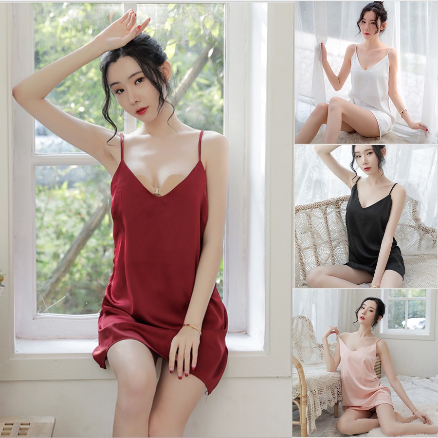 Đầm Ngủ Sexy💗FreeShip - Chất Đẹp 💗Lụa Satin Cao Cấp Mềm Mát Mịn Quyến Rũ (HL)
