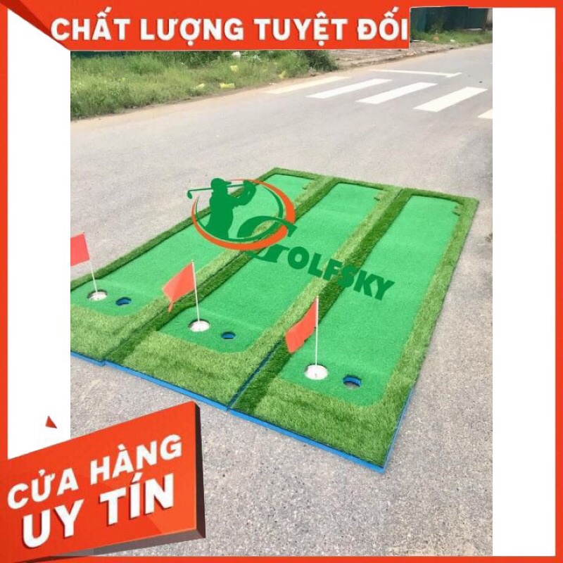 Thảm Tập Golf Putt 3*0.6m - Tặng Bóng Golf và Hố Cờ Golf - Thảm Golf Putting Đẹp