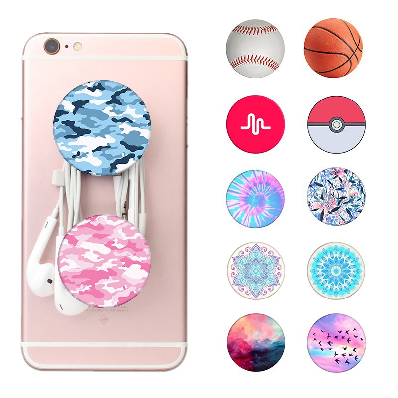 Giá đỡ điện thoại hình tròn họa tiết độc đáo