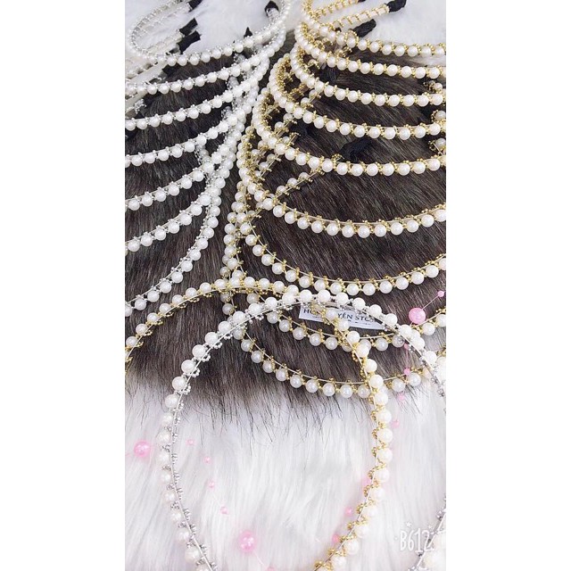 Bờm tóc, cài tóc ngọc trai nhân tạo các mẫu [LOẠI XỊN]