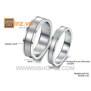 Nhẫn cặp tình nhân N158 (màu bạc) - Winz.vn