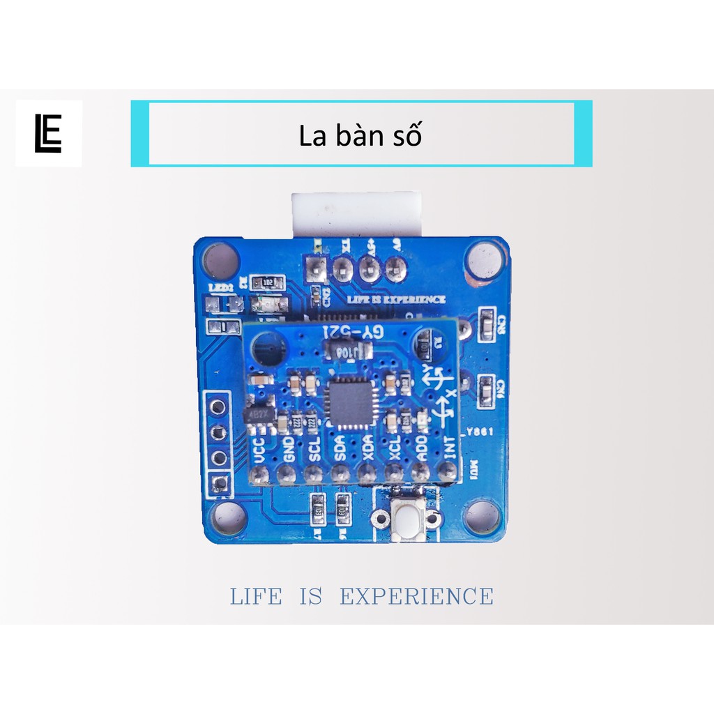 LE Digital Compass |  Module La bàn số | MPU6050 | STM32F103 | Giao tiếp qua UART | Robocon