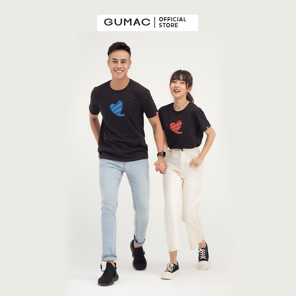 [Mã WABRGM11 giảm 10% đơn 250K] Áo thun nữ GUMAC in trái tim mẫu mới ATB826 | BigBuy360 - bigbuy360.vn