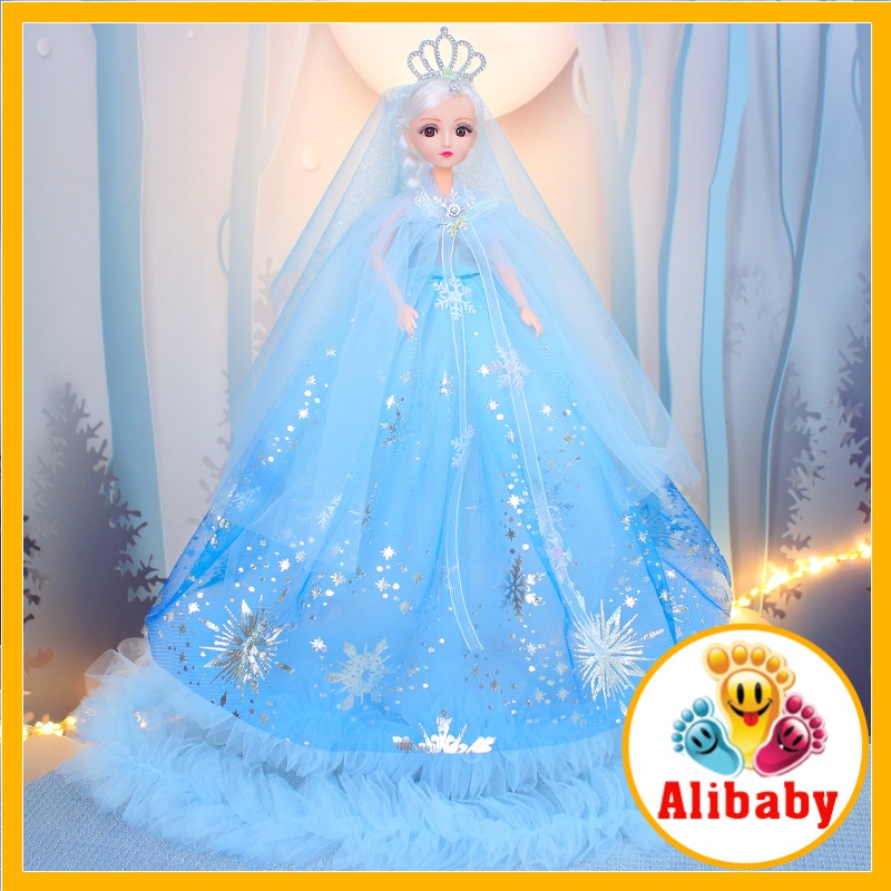Búp bê Elsa 30cm có khớp cho trẻ em quà sinh nhật đồ chơi công chúa cho bé gái E871
