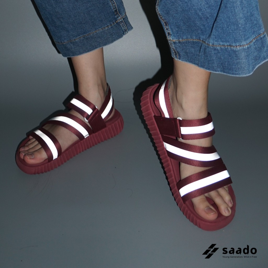 Giày Sandal SAADO - GX02 - CANDY CANE PHẢN QUANG