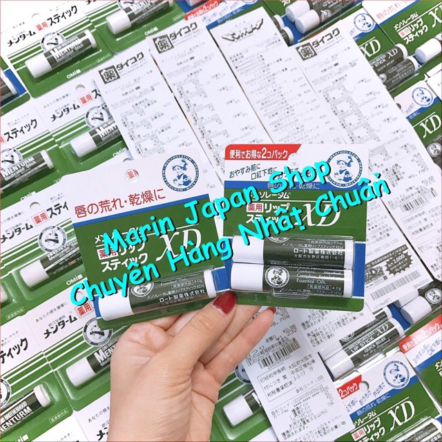 Son Dưỡng Môi XD Mentholatum Medicated Lip Stick Rohto Chống Khô Nứt Nẻ  Nhật Bản