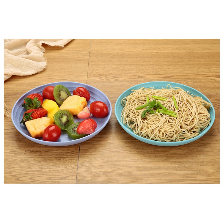 Bộ 4 Đĩa/Bộ Dĩa 4 Màu/Dĩa Tròn 19.7 cm Lòng Sâu/Đĩa Chất Liệu Lúa Mạch Thân Thiện Với Môi Trường