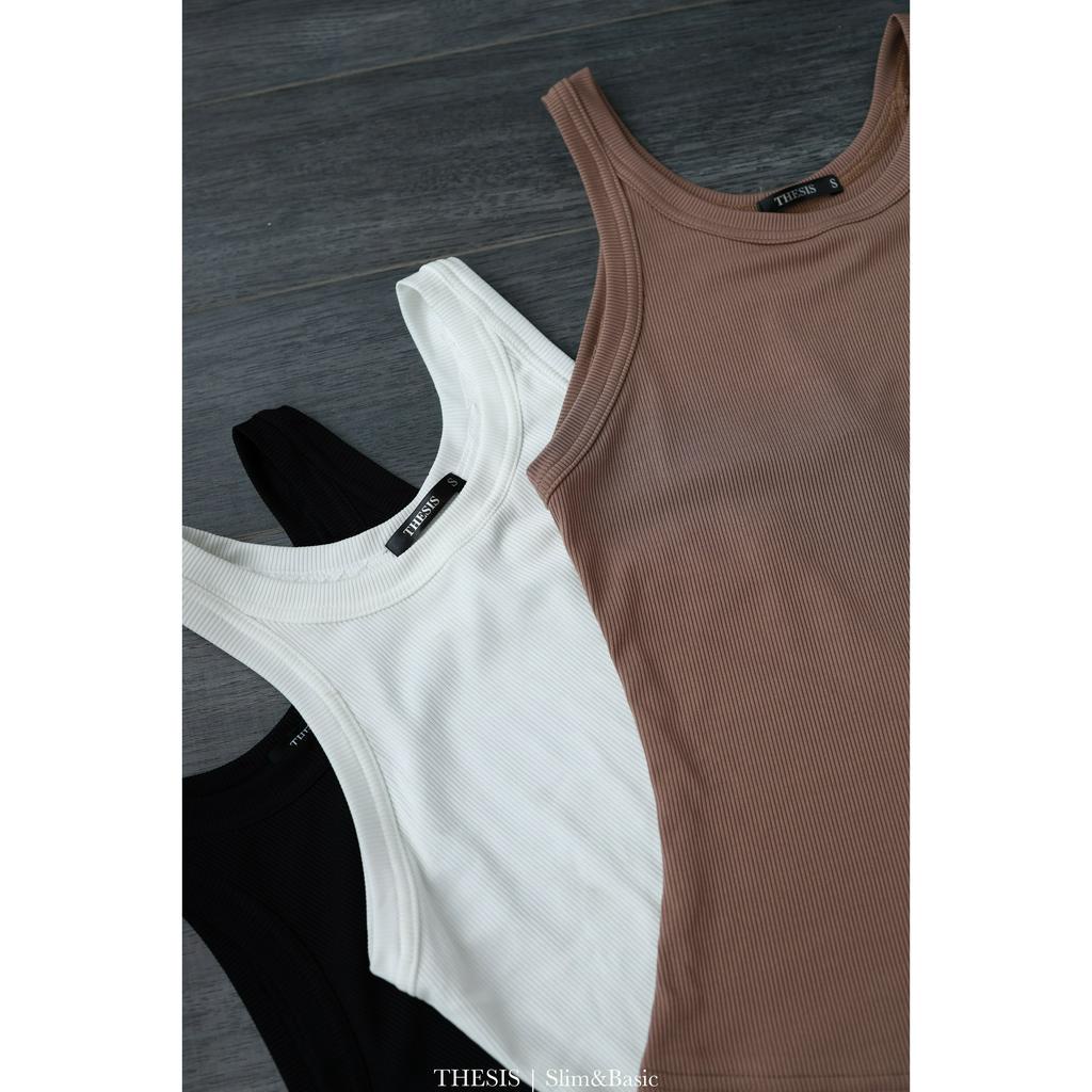 Áo Ba Lỗ Viền Dáng Dài - Áo Ba Lỗ Thun Tăm THESIS