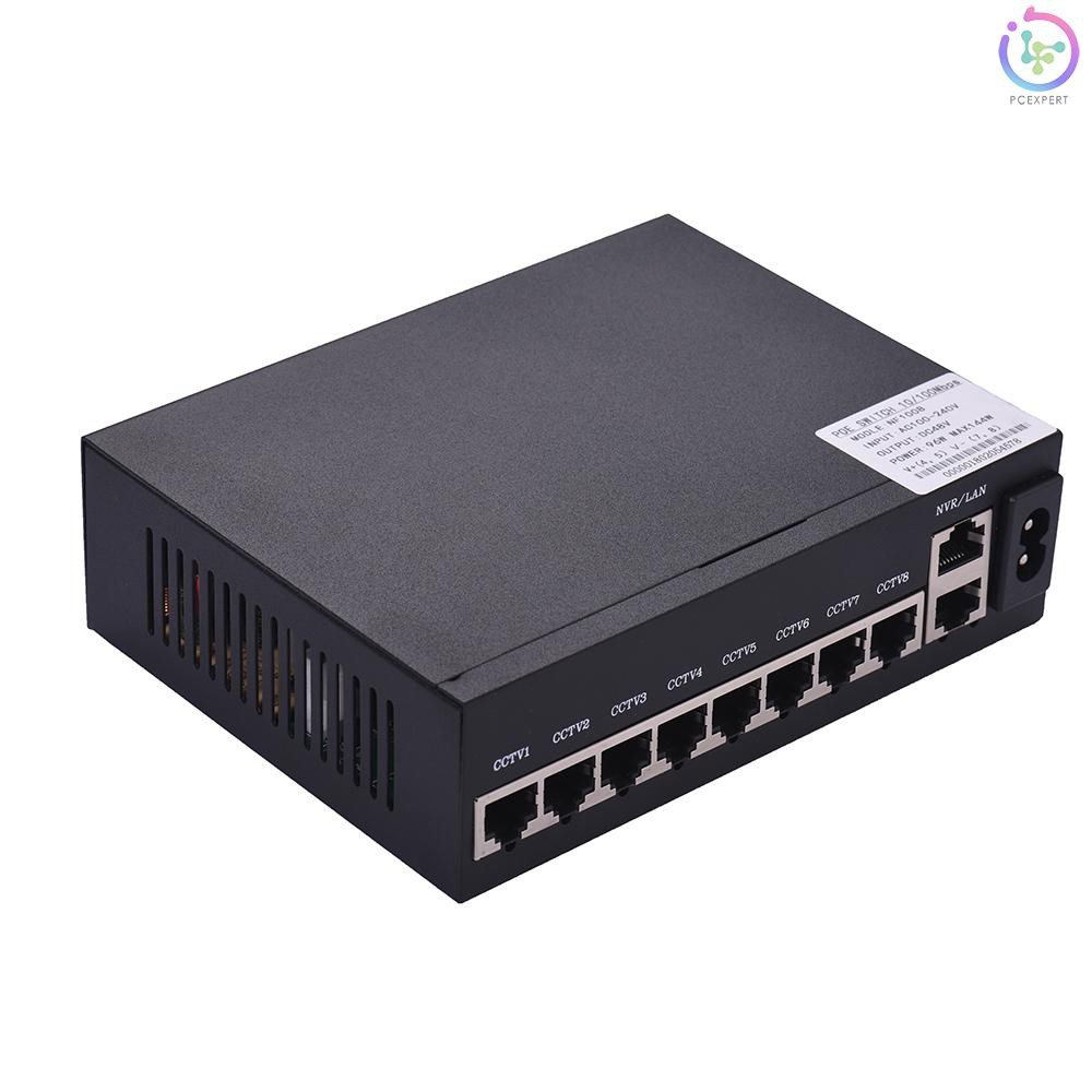 Hộp kết nối mạng NF1008 POE 8 cổng Ethernet 2 cổng Uplink 1.6Gbps IEEE 802.3at