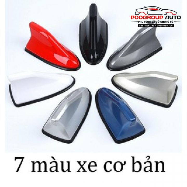 Ăng ten vây cá mập đế cao su chống nước 7 màu thời trang công nghệ Nhật Bản phụ kiện nội thất ô tô Poogroup