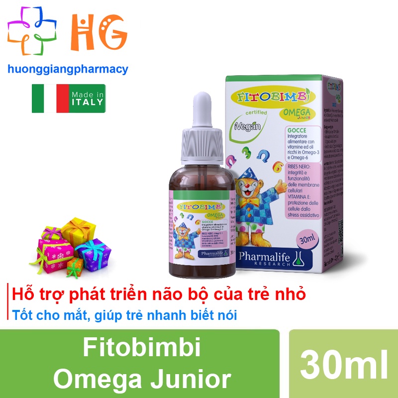 Fitobimbi Omega Junior - Phát triển trí não cho bé (Lọ nhỏ giọt 30ml)