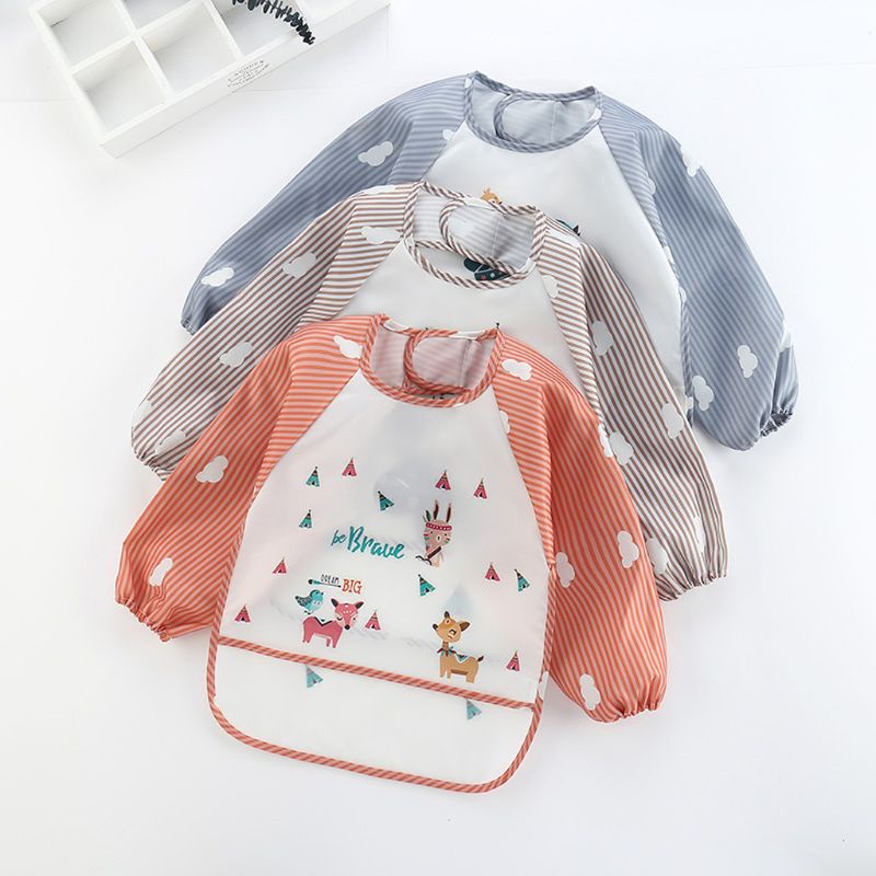 Yếm Ăn Bằng Polyester In Họa Tiết Hoạt Hình Dễ Thương Cho Bé