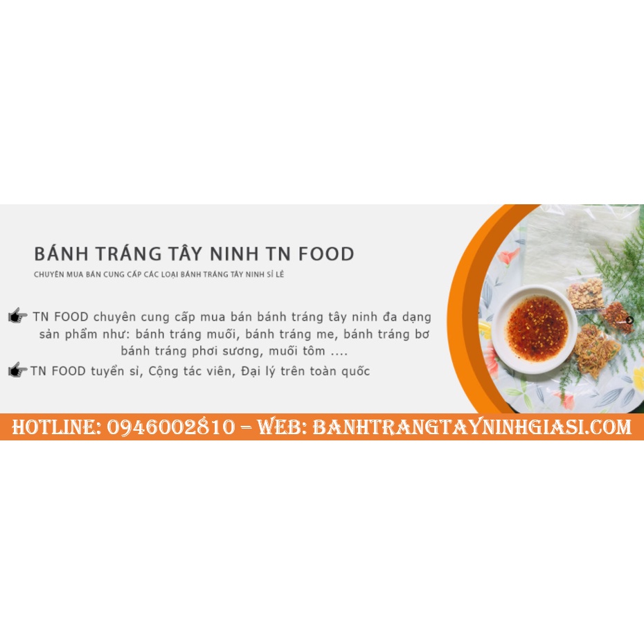 Combo 0.5kg Bánh tráng rìa phơi sương + 100g muối nhuyễn Tây Ninh loại ngon nhất- banhtrangtayninhtnfood-nanasitoanquoc