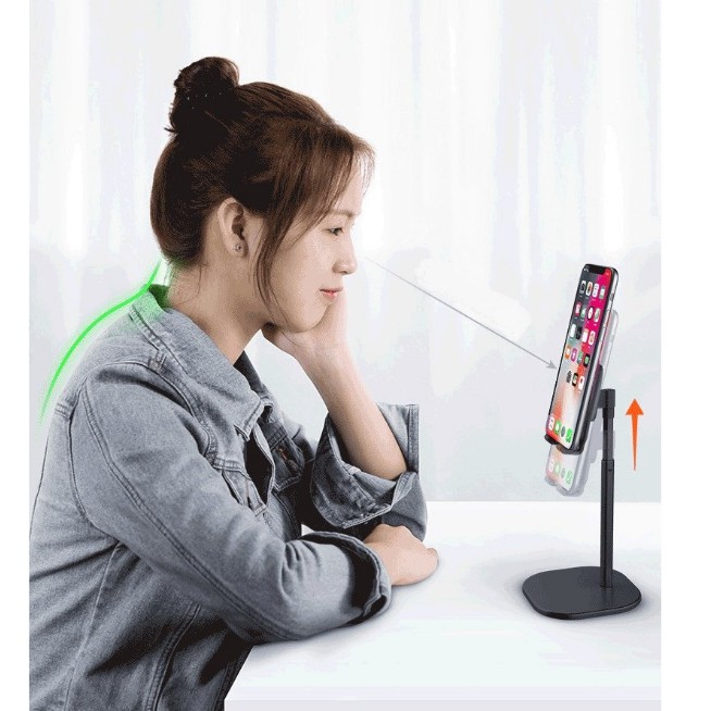 Giá đỡ đế để bàn ph15 cho điện thoại máy tính bảng iphone ipad hợp kim nhôm xoay 360 độ
