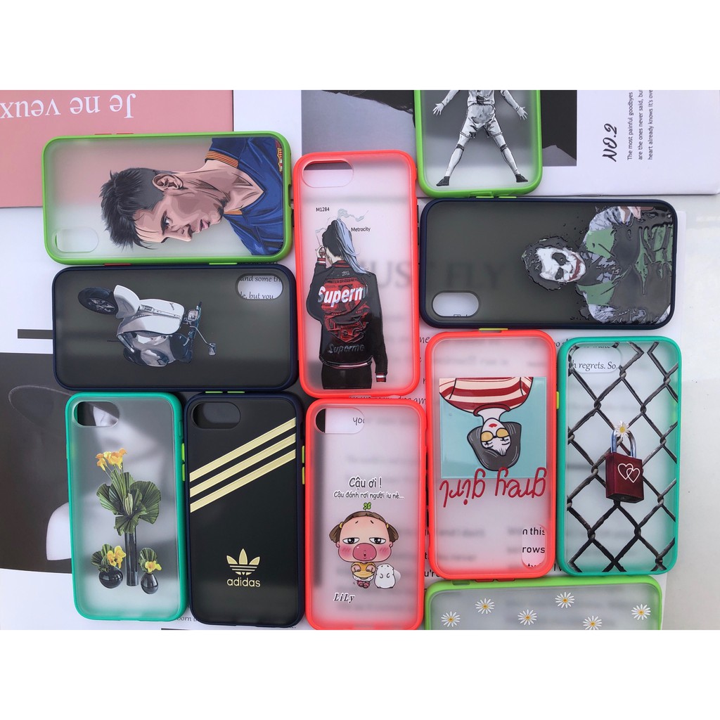 Ốp Lưng IPHONE New Viền Màu Nhựa nhám In Hình full dòng 6/6s đến 11promax- H Case