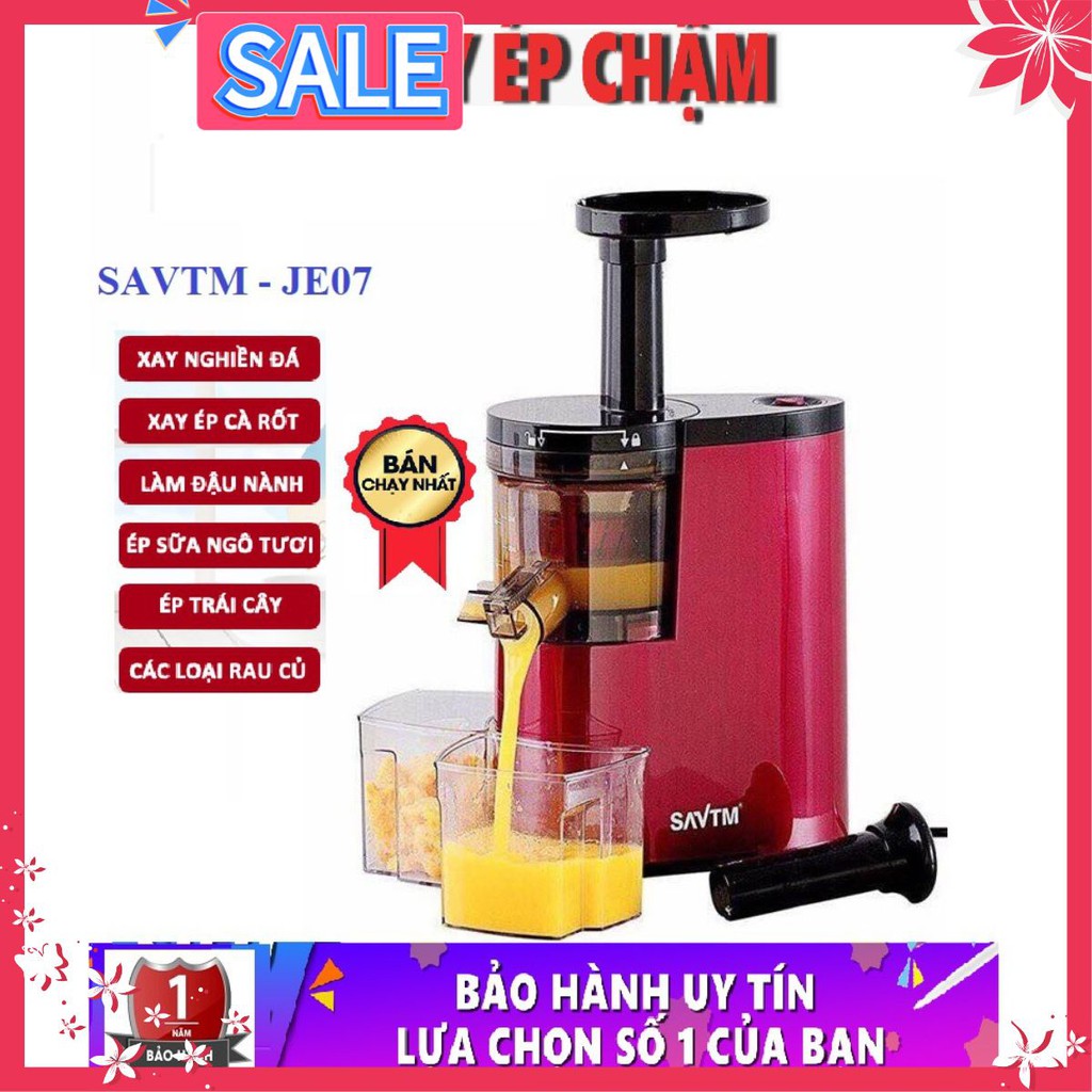 [SIÊU SALE] MÁY ÉP TRÁI CÂY TỐC ĐỘ CHẬM SAVTM JE-07 [BẢO HÀNH 6 THÁNG]