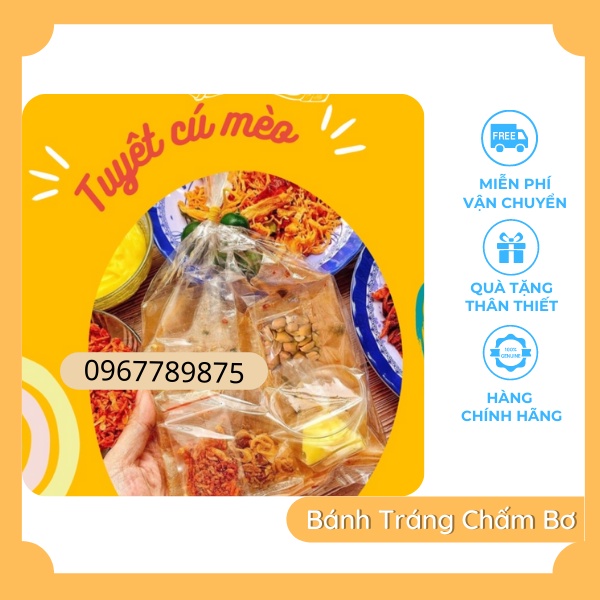 Bánh Tráng Chấm Bơ 🌟Ăn Vặt Bát Giới🌟 Bánh Tráng Full Topping Chấm Bơ Ngon Mê Ly AV21