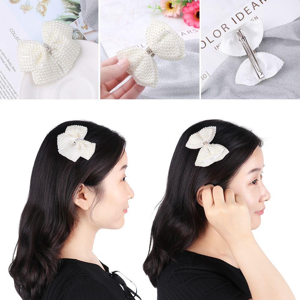 Kẹp Tóc Nơ Trung Tâm Nhiều Lớp Lấp Lánh Mới