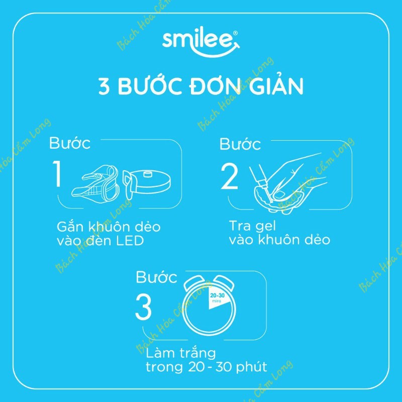 Bộ Kit Tẩy Làm trắng Răng Ố Vàng Smilee - Máy Ngậm Kem Làm Trắng Răng Tại Nhà An Toàn - Made in USA, ISO 22716 - 2007