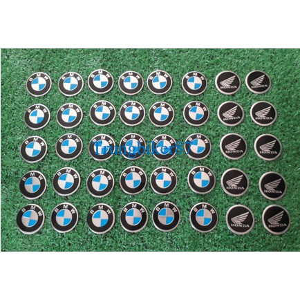 Miếng dán xe máy kim loại logo tròn