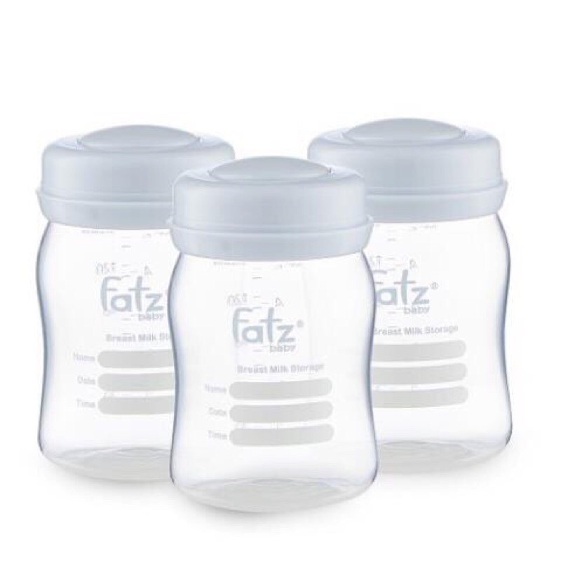 BỘ 3 BÌNH TRỮ SỮA 150ML FATZBABY