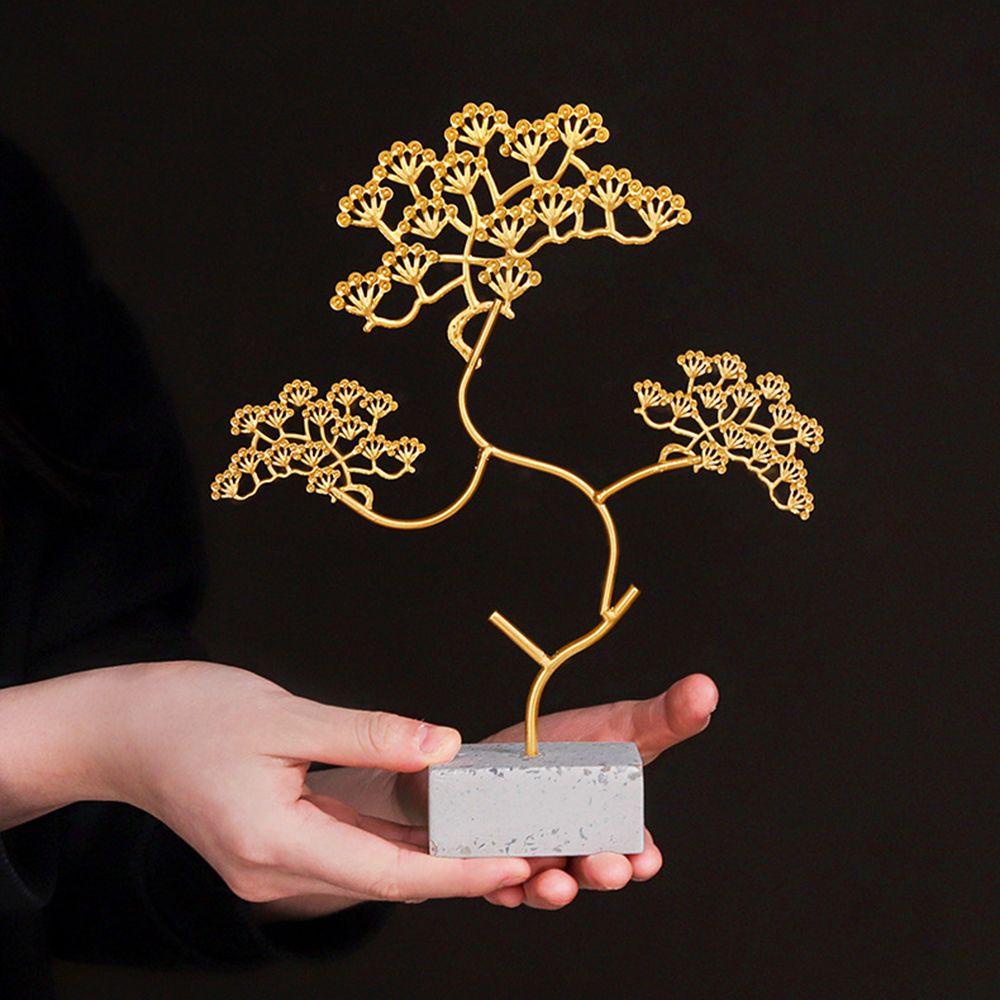 WTTLE Đồ trang trí Cây Thông Vàng Nghệ Thuật Dùng Trang Trí Bàn