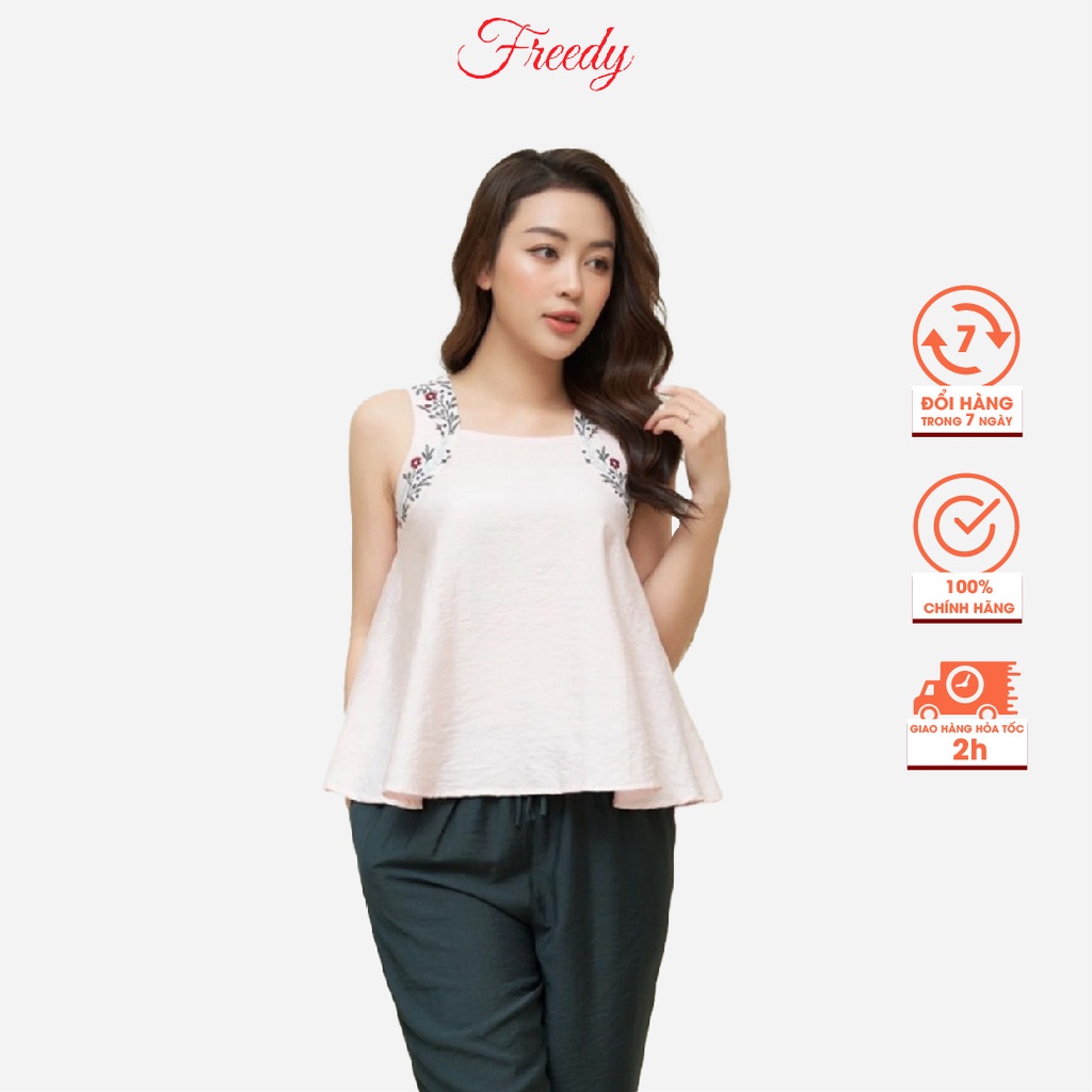 Đồ bộ mặc nhà 2 dây nữ đẹp cao cấp Freedy -BH120117