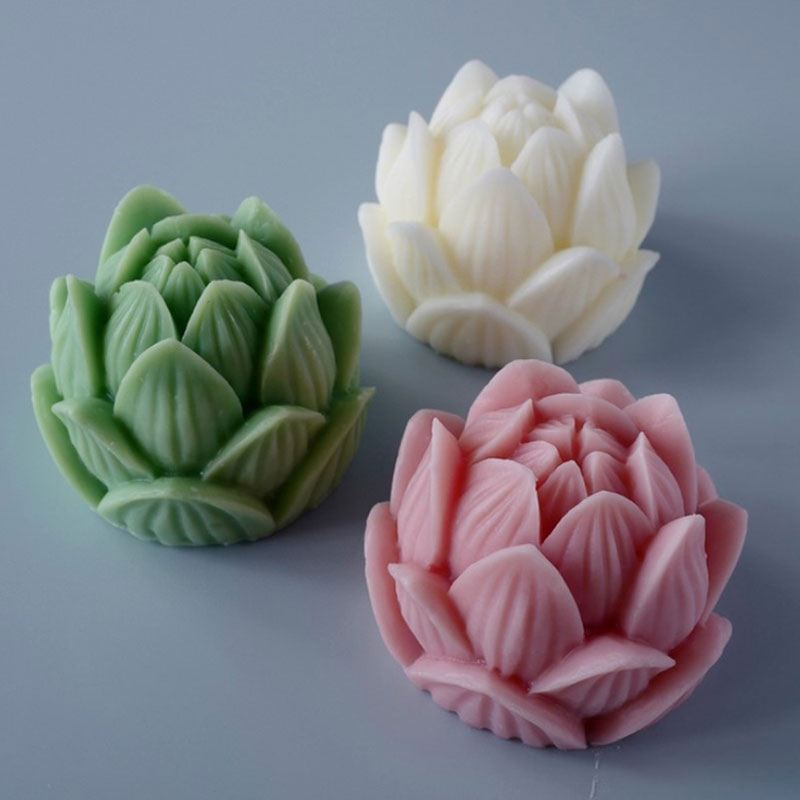 Khuôn Làm Bánh Handmade Hình Hoa Sen 3d Bằng Silicone