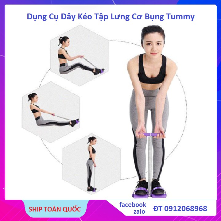 Dụng Cụ Dây Kéo Tập Lưng Cơ Bụng Tummy