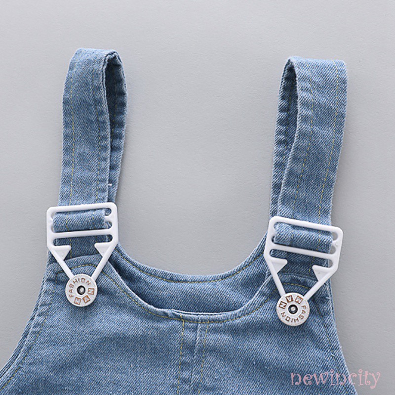 Bộ áo thun dài tay + quần yếm denim thời trang cho bé trai