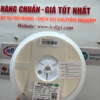 [100pcs] Điện trở 0805 giá trị 4k7 5%