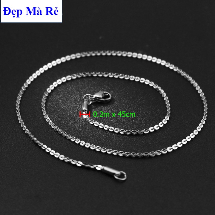 Dây chuyền bé trai Titan kiểu khoen khít cổ điển - An toàn cho trẻ - Cam kết 1 đổi 1 nếu hoen , gỉ sét