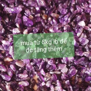 Đá vụn màu tím loại víp tự nhiên 300g