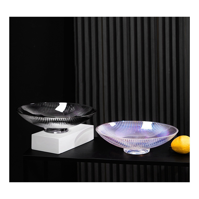 Đĩa Đựng Thức Ăn Trong Suốt Họa Tiết Kẻ Sọc