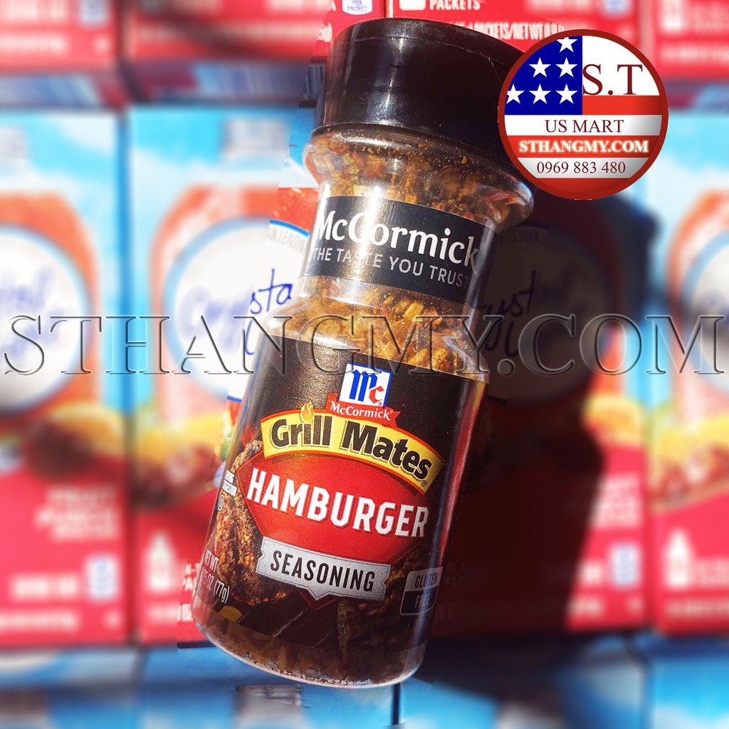 [Mã GROSALE2703 giảm 8% đơn 250K] Gia vị ăn kiêng Mỹ McCormick Hamburger (Cho món thịt bò Burger)