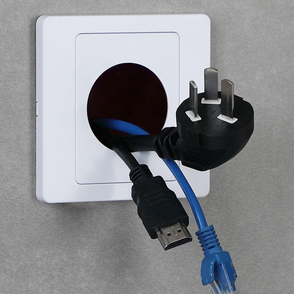 1 Vỏ Bọc Dây Cáp Điện Gắn Tường Kèm Đệm Cao Su Tiện Dụng