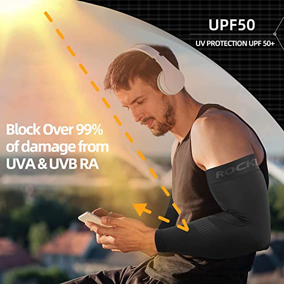 [Fulfilled by Shopee] Găng cánh tay ROCKBROS chống nắng / tia uv bằng lụa lạnh thời trang tiện dụng cao cấp cho nam và nữ