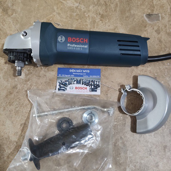 Máy mài Bosch GWS 6-100 S chính hãng (Máy mài góc cầm tay 100mm, 710W, công tắc đuôi)