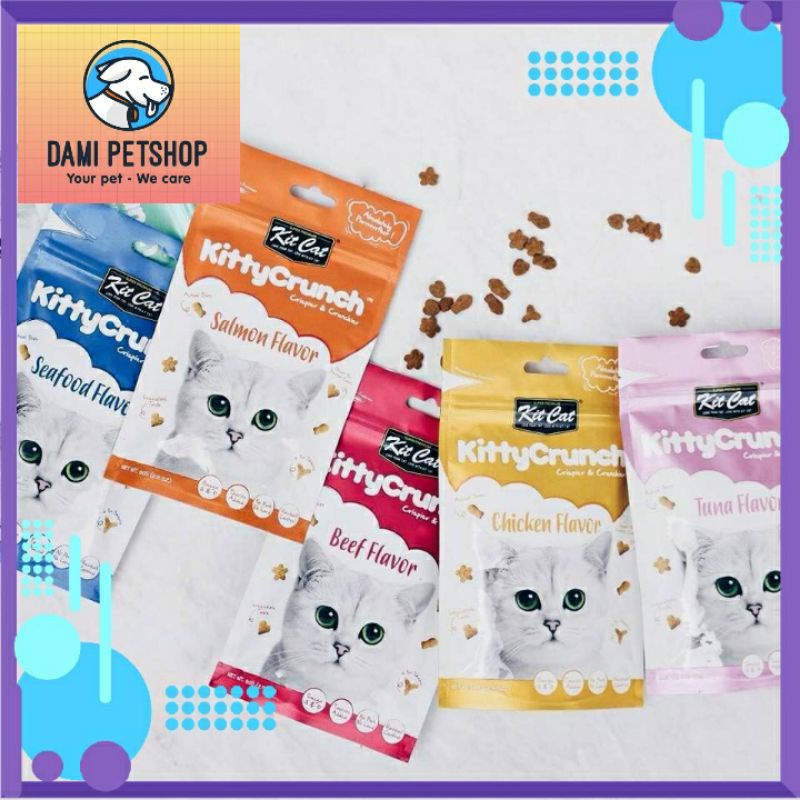 SNACK THƯỞNG CHO MÈO - KITTY CRUNCH 60GR