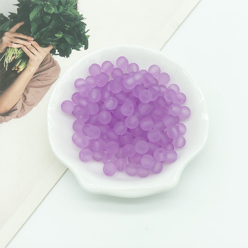 Set 100 Hạt Xỏ Lỗ 6mm Trong Suốt Dùng Để Làm Trang Sức Thủ Công